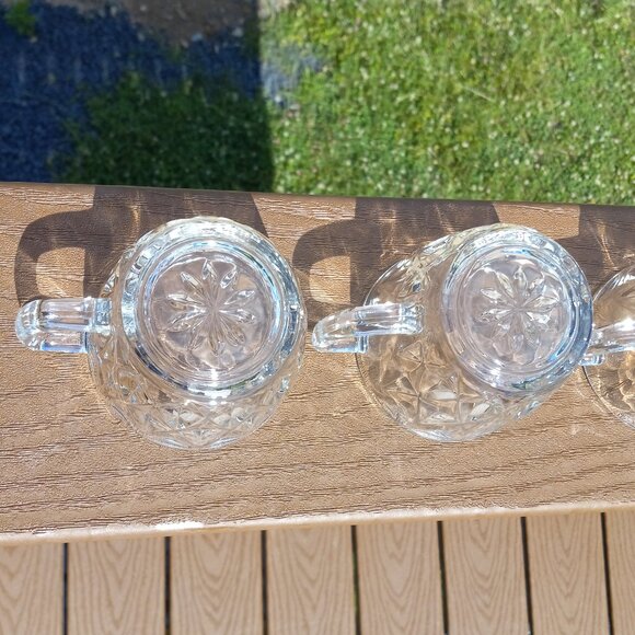 Vintage Anchor Hocking Crown Point Punch Glasses Cups Set of 7 - Picture 14 of 16